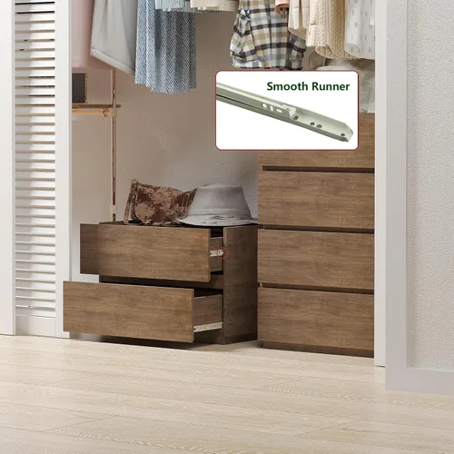 Miniatura 5 de woodtalks Cajonera apilable de 2 cajones, cómodas de almacenamiento multiusos para dormitorio, clóset, gabinete de almacenamiento para entrada