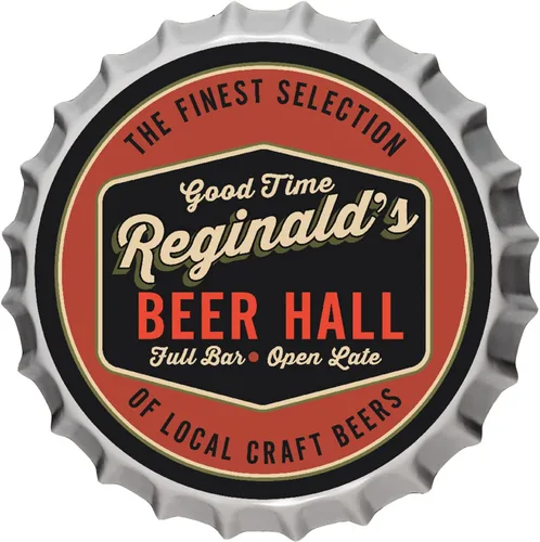Miniatura 9 de Letrero personalizado para tapa de botella de cerveza (agujero 19), letreros de barra personalizados de metal de estaño para colgar en la pared