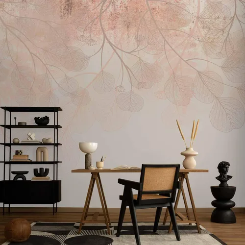 Miniatura 6 de artgeist Mural de pared Hojas 135 x 101 pulgadas - Papel tapiz autoadhesivo extraíble de gran tamaño para decoración de pared, mural de diseño de #24