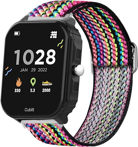 Miniatura 13 de Lamshaw Correa de reloj inteligente compatible con Cubitt para adolescentes, correa de repuesto ajustable de nailon elástico, accesorios compatibles
