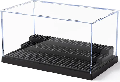 Miniatura 9 de Mlikero Vitrina para Minifiguras, Figuras de Acción y Bloques, Caja de Exhibición de Minifigura Extraíble para Almacenamiento de Colección de gris