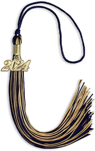 Miniatura 312 de Endea Graduation - Borla de doble color mixto con fecha dorada (negro/dorado antiguo, 2021)