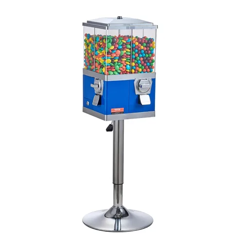 Miniatura 12 de VEVOR Máquina expendedora comercial, dispensador giratorio de cuatro compartimientos para chicles y dulces, banco de dulces accionado por monedas