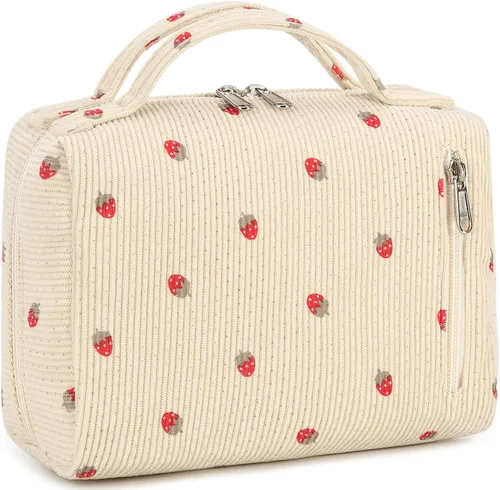 Bluboon Bolsa de Maquillaje con Cremallera, Bolsa de Cosméticos Portátil y Organizadora de Viaje para Mujeres y Niñas