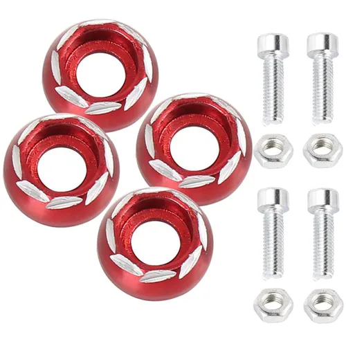 Miniatura 6 de Tornillos de matrícula de motocicleta, tornillo de matrícula, tornillo decorativo de aleación de aluminio M6, kit de tornillos para matrícula apto