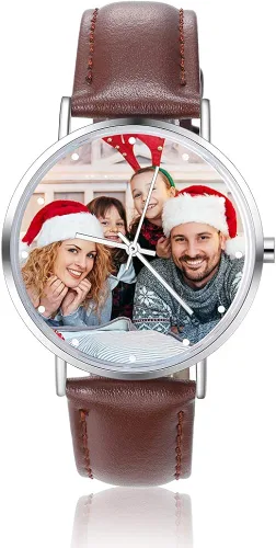 Regalo del Día del Padre, relojes con foto personalizados para hombres, reloj impermeable para papá, regalos personalizados para padre, marido,
