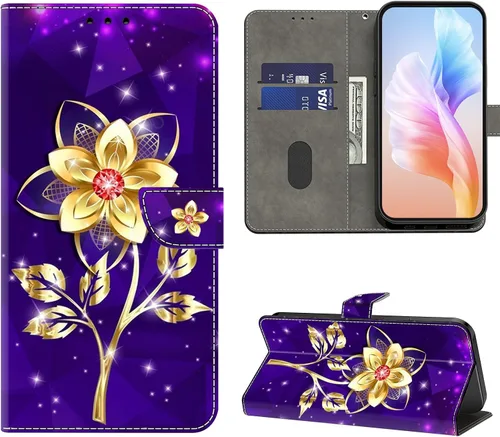 Miniatura 28 de Funda para Samsung Galaxy S22, cartera Flip Folio lindo 3D pintado de dibujos animados PU Funda de cuero PU para niñas mujeres ranuras para tarjetas