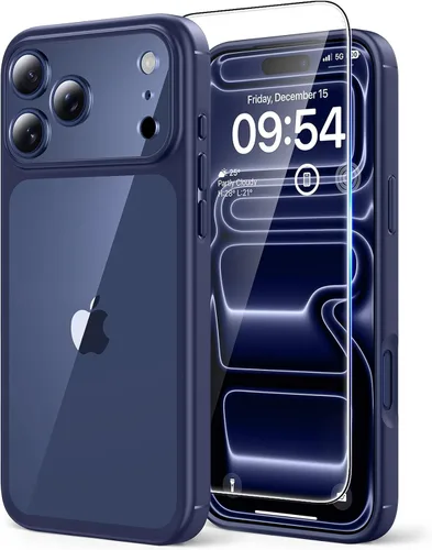 Miniatura 41 de TAURI Funda magnética 2 en 1 transparente para iPhone 14 Pro, compatible con Magsafe [no amarillenta] con protector de pantalla, protección de grado