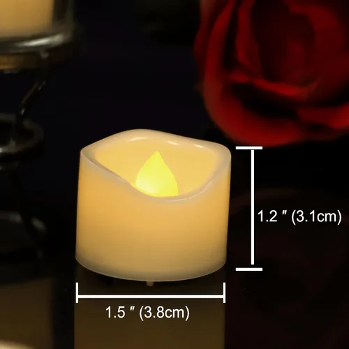 Miniatura 6 de Velas LED sin llama parpadeantes que funcionan con pilas, velas votivas para mesa del hogar, Halloween, Navidad, boda, fiesta, decoración, luces