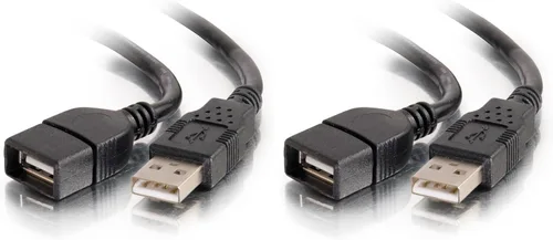 Miniatura 11 de C2G Cable de extensión USB largo, Cable USB, Cable USB A a A, Negro, 16 pies (4.87 metros), Cables to Go 39010