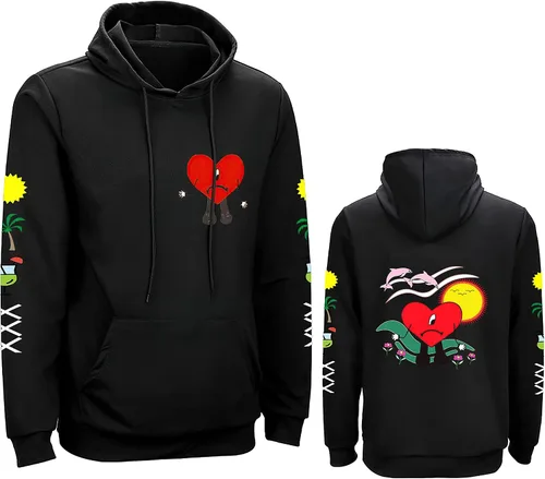 Miniatura 3 de WUFCIBV Sudaderas con capucha con estampado de música, sudaderas novedosas para hombres y mujeres con capucha casual