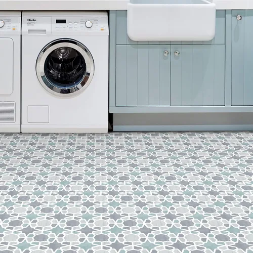 Miniatura 4 de FloorPops Azulejos de suelo Blue Rajah Peel & Stick, FP3569
