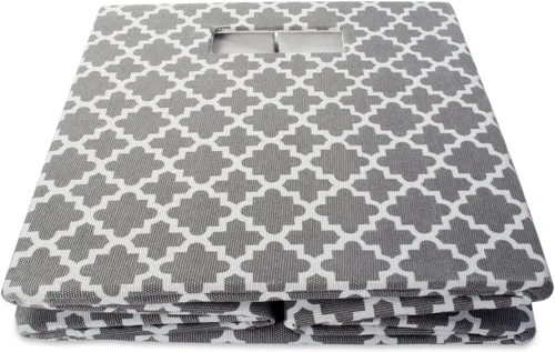 Miniatura 3 de DII Contenedor de almacenamiento de tela plegable de lados duros para guardería, oficinas y organización del hogar, (11 x 11 x 11 pulgadas)