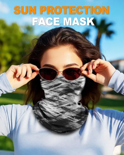 Miniatura 4 de Paquete de 4 polainas para el cuello para hombres y mujeres cubierta facial máscara envoltorio para la cabeza pasamontañas accesorio para la cabeza