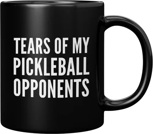 Panvola Tears of My Pickleball Opponents - Taza de cerámica para café, regalo para jugador deportivo, abuelo, abuela, marido, esposa, mamá, papá,