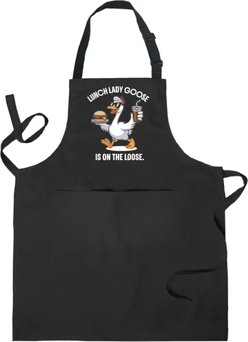 Miniatura 10 de Delantales de Señora del Almuerzo con Bolsillos, Regalos para Señoras del Almuerzo, Regalos para Trabajadores de Cafetería, Delantal Ajustable