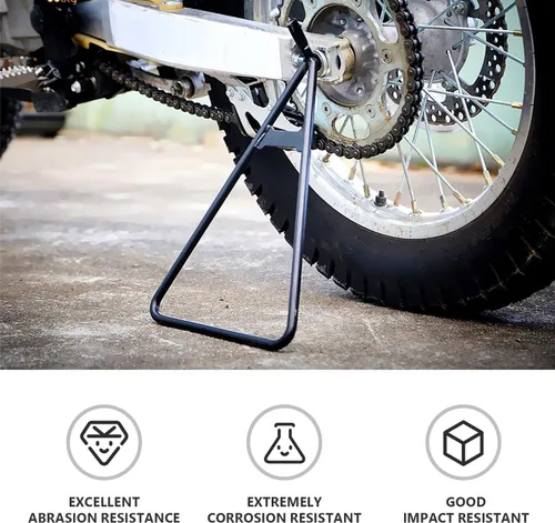 AnXin Soporte para Motocicleta Soporte para Dirt Bike Pata de Cabra Universal para 80-500cc Supermoto Motocross Enduro Pit Bike - Negro