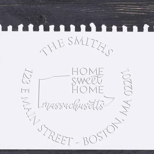 Miniatura 81 de Sello en relieve de dirección personalizado para nuevos propietarios de viviendas, sello redondo de 1-5/8 para dirección de casa, estampado