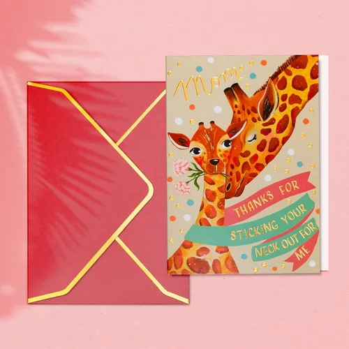 Miniatura 2 de Prims & Flourish Tarjetas del día de la madre, paquete de 24 tarjetas para el día de la madre de 4 x 6 pulgadas para mamá con sobres, jirafa