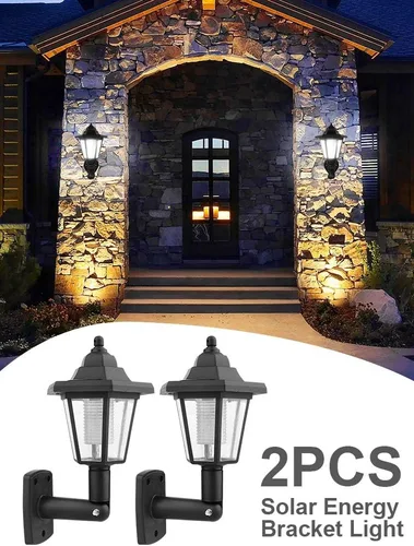 Miniatura 7 de 2 faroles solares de pared, lámpara de pared LED de inducción automática para jardín al aire libre, resistente a la intemperie, linterna de pared