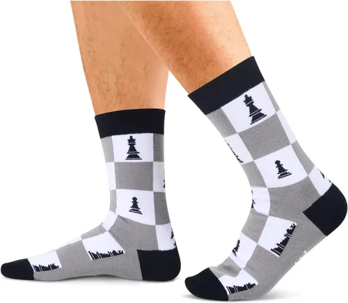 Miniatura 2 de Zmart Calcetines unisex de ajedrez, regalos para amantes del ajedrez, regalos para jugadores de ajedrez, regalos temáticos de ajedrez, Las lágrimas