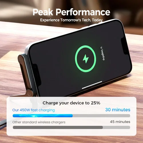 Miniatura 5 de Cable de carga rápida trenzado de 240 W con soporte para teléfono integrado, cable de carga USB-C a USB-C duradero en forma de T 2026, cable de negro