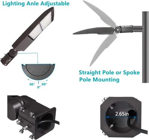 Miniatura 5 de Luz LED regulable de 300 W con accesorio deslizante, 5000 K, 42000 lúmenes, 1000 W, equivalente a HPS/HID
