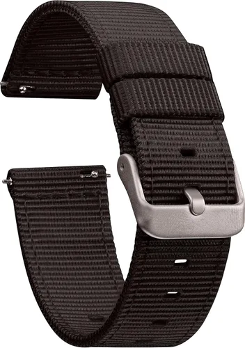 Miniatura 6 de GadgetWraps Correa de reloj de nailon con pasadores de liberación rápida compatible con Gizmo Watch, Samsung, verde esmeralda guijarro, 0.787 in