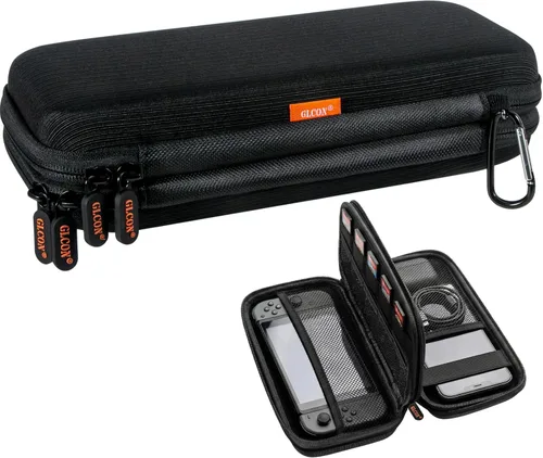 Estuche de transporte rígido de doble capa, organizador de artículos electrónicos con múltiples bolsillos, bolsa portátil con cremallera para cable,