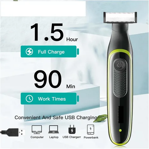Miniatura 5 de Maquinillas de afeitar V-G-R afeitadora de pelo impermeable Máquina de afeitar corporal Maquinilla de afeitar facial Recortadora de barba recargable