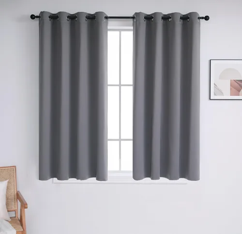 Miniatura 30 de INLINAS Cortinas opacas para dormitorio, aislamiento térmico, reducción de ruido, juego de 2 paneles de ahorro de energía, beige, 42 pulgadas