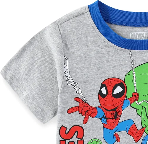Miniatura 3 de Marvel Conjunto de camiseta y pantalón corto de manga corta para niños pequeños de los Vengadores