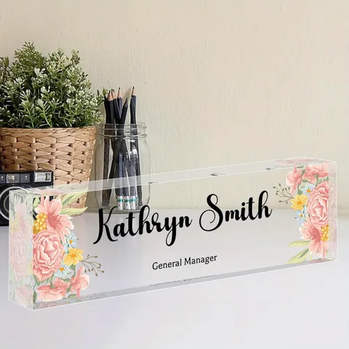 Miniatura 48 de Placa de nombre personalizada, placa de nombre personalizada para oficina, accesorio de escritorio de acrílico, regalos para compañeros de trabajo