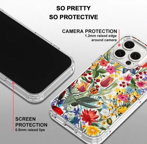 Miniatura 4 de MOSNOVO Funda para iPhone 15 Pro Max, [Protección contra caídas de grado militar Buffertech de 6.6 pies] [Tecnología antidespegado] Diseño de funda