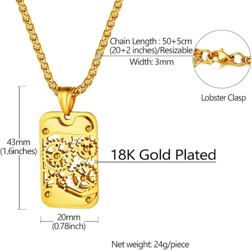 Miniatura 5 de Richsteel - Placa de identificación estilo Hip Hop militar para collar, fibra de carbón, colgante de bibliabala, para mujeres y hombres joya