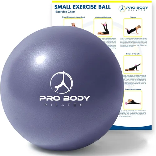Miniatura 10 de ProBody Pilates Bola de Pilates de 9 Pulgadas - Pequeña Pelota de Ejercicio para Estabilidad, Barra, Núcleo, Entrenamientos Abdominales, Yoga