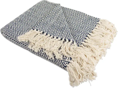 Miniatura 16 de DII Chevron Throw Collection Maneja de mano de algodón, 50x60, alcachofa