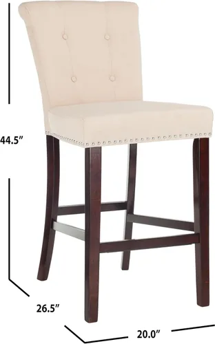 Miniatura 7 de Safavieh Taylor Taburete de bar, beige/espresso