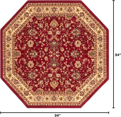 Miniatura 491 de Unique Loom Colección Sialk Hill - Alfombra de área Washington (3 pies 3 pulgadas x 5 pies 3 pulgadas, rectángulo, burdeos/crema)