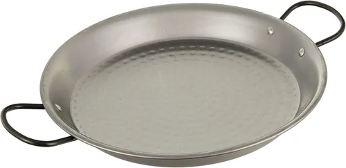 Vaello La Valenciana Paellera valenciana de acero pulido, 11.8 in, 11.8 in, color plateado