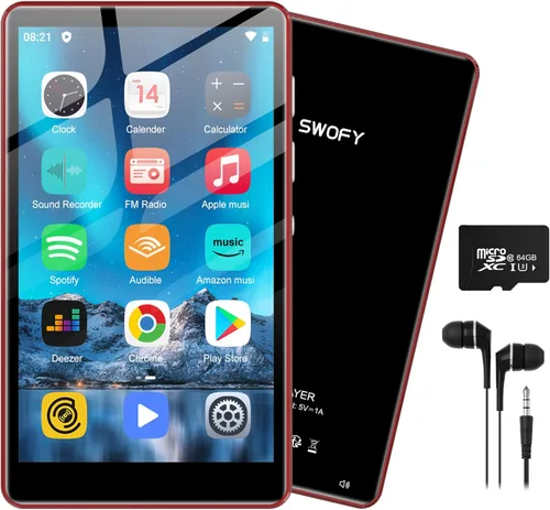Miniatura 9 de SWOFY M503Pro - Reproductor MP3 de 80 GB con Bluetooth y WiFi, pantalla táctil de 4.0 pulgadas, reproductor de MP3 con altavoz, reproductor