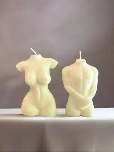 Miniatura 4 de Women&Man Body Shaped Candles 2 pcs, Torso Candle, Naked Body Candles, Man Body Candle, Woman Body Candle, Handmade Soy Wax Candle