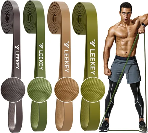 Miniatura 21 de LEEKEY Pull Up Assistance Bands,Muit Levels Resistance Bands for Senior/Adults,Exercise Bands with Door Anchor, Strength Bands for Fitness Training