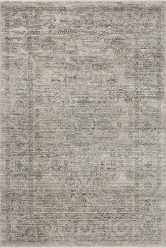 Miniatura 2 de Loloi Jean Stoffer Katherine Collection KES-03 Beige/Mist 11 pies 6 pulgadas x 15 pies 7 pulgadas, altura del pelo de 25 pulgadas, alfombra de área