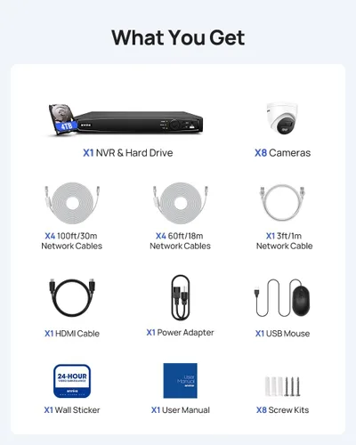 Miniatura 9 de ANNKE Sistema de Cámaras de Seguridad PoE de 16 Canales 4K, NVR de 12MP H.265+ con HDD de 4TB y 8 Cámaras IP Cableadas de 4K/8MP, Detección AI
