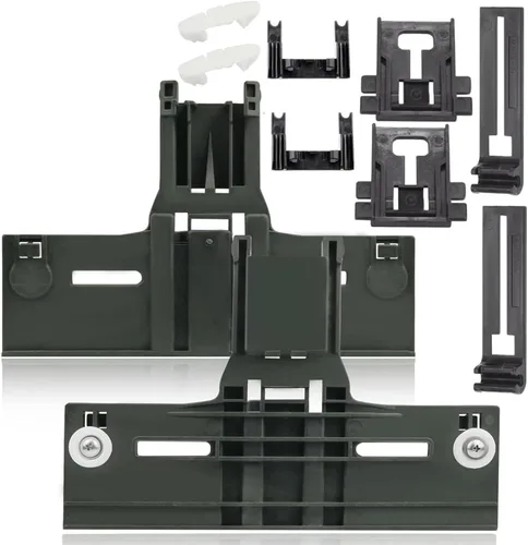 Paquete de 2 piezas de ajuste de rejilla superior para lavavajillas W10350376 con piezas superiores W10195840 y W10195839 y W10250160 y W10508950