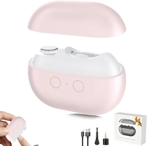 Miniatura 10 de Cortaúñas eléctrico inteligente, 3 en 1, recortador de uñas automático, atrapador de polvo integrado, luz LED, cortaúñas eléctrico recargable