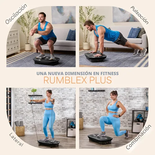 Miniatura 4 de Lifepro 4D Vibration Plate Exercise Machine — Triple Motor, 7 Presets, 60 Speeds Rumblex Plus/Pro Vibrating Platform with Wrist Remote — Whole Body