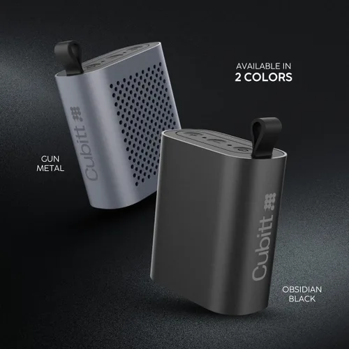 Miniatura 6 de Cubitt Mini Altavoz Bluetooth 5.4 - Altavoz inalámbrico portátil con refuerzo de graves, IPX6 impermeable, sonido de 5 W, cuerpo de aluminio, diseño