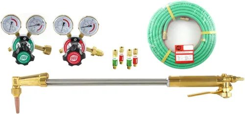 Miniatura 10 de SÜA Antorcha de corte recto resistente de 25 pulgadas con cabezal de 90° + reguladores + punta + pararrayos + manguera de 25 pies - compatible